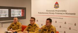 Wideokonferencja z Komendantem Głównym Państwowej Straży Pożarnej nadbryg. Andrzejem Bartkowiakiem.