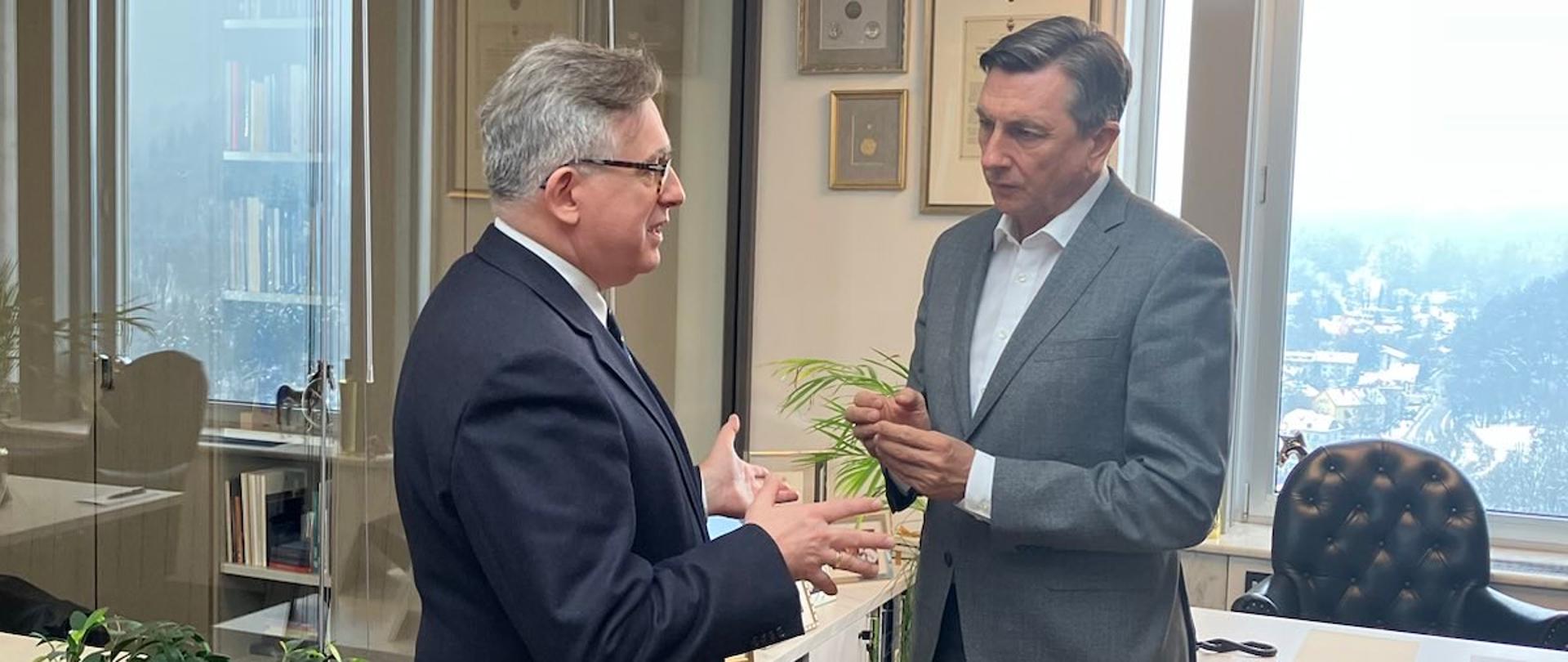 Ambasador Krzysztof Olendzki i Prezydent Borut Pahor