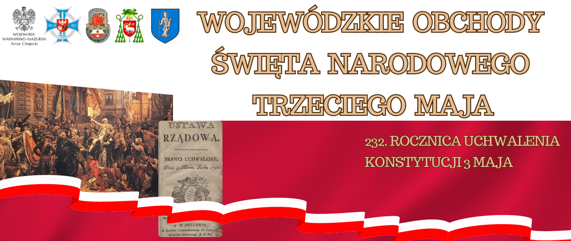 Zapraszamy na Wojewódzkie Obchody Święta Narodowego Trzeciego Maja WarmińskoMazurski Urząd