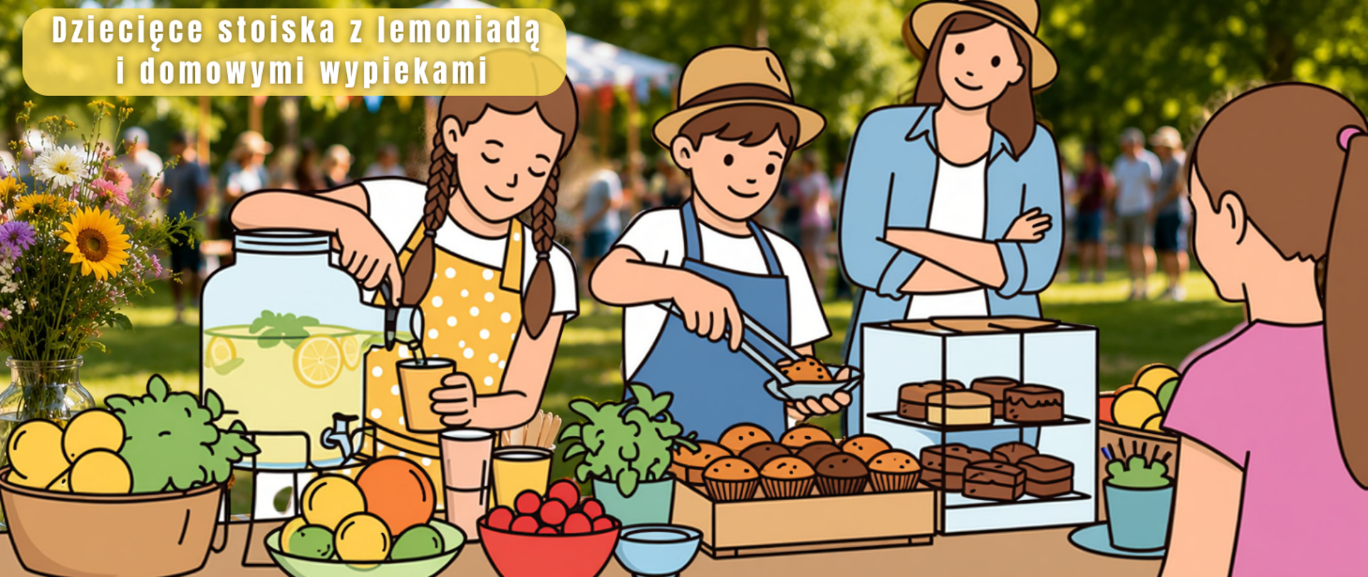 Dziecięce stoisko z lemoniadą