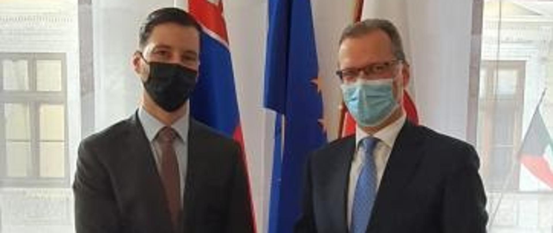 Spotkanie ambasadora z prezesem słowackiej Rady Słowackich Eksporterów Lukášem Parízkiem