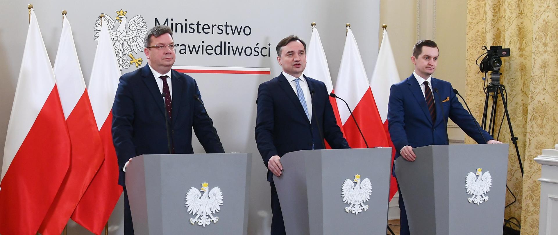 Konferencja prasowa w Ministerstwie Sprawiedliwości