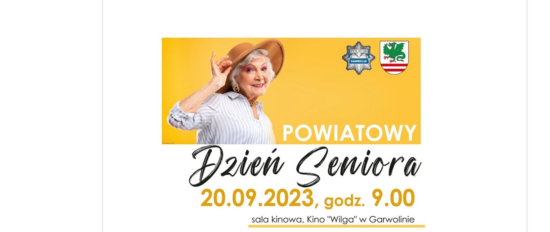 Ulotka reklamująca Powiatowy Dzień Seniora