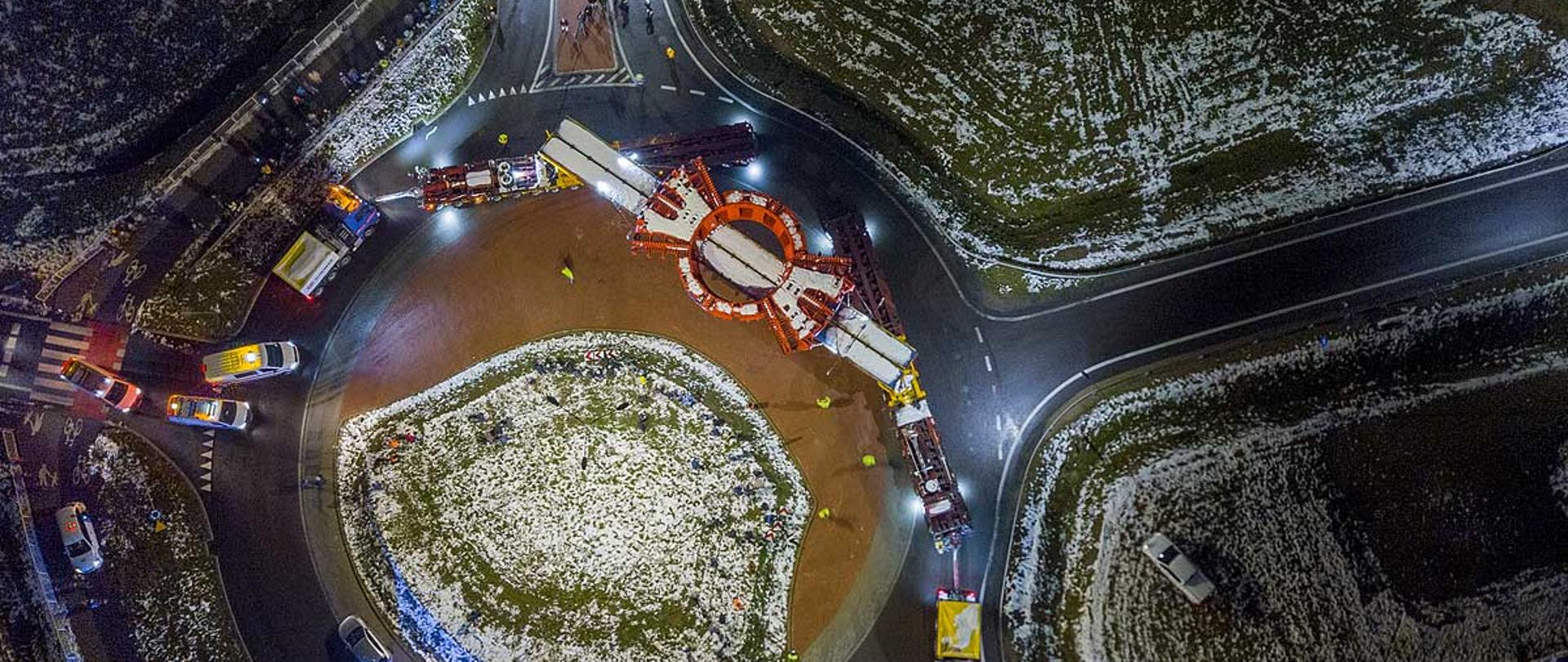 Widok z lotu ptaka - transport TBM