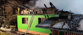 Pożar zabudowań mieszkalno-gospodarczych w Rabce-Zdroju