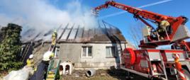 Pożar domu w Zaciszu