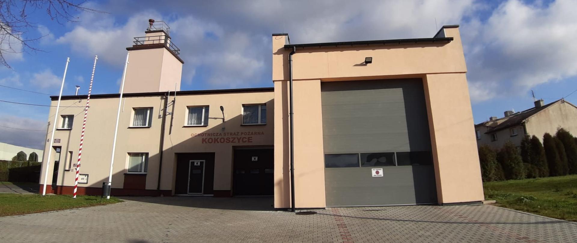 Zdjęcie prezentuje budynek jednostki OSP Kokoszyce
