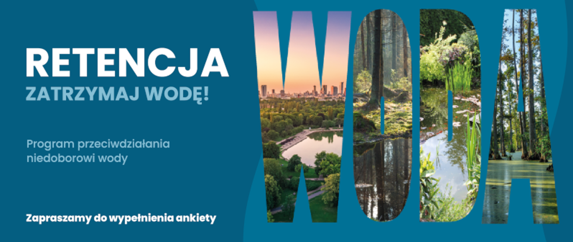 baner WODA z zaproszeniem do ankiety