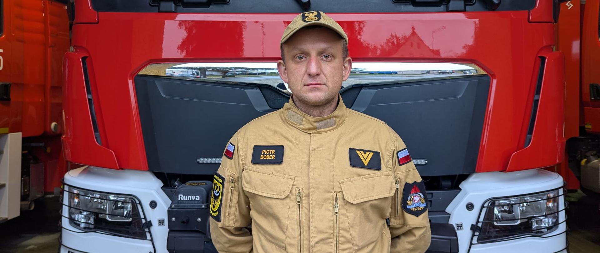 Bohaterska postawa strażaka z KP PSP Wołów