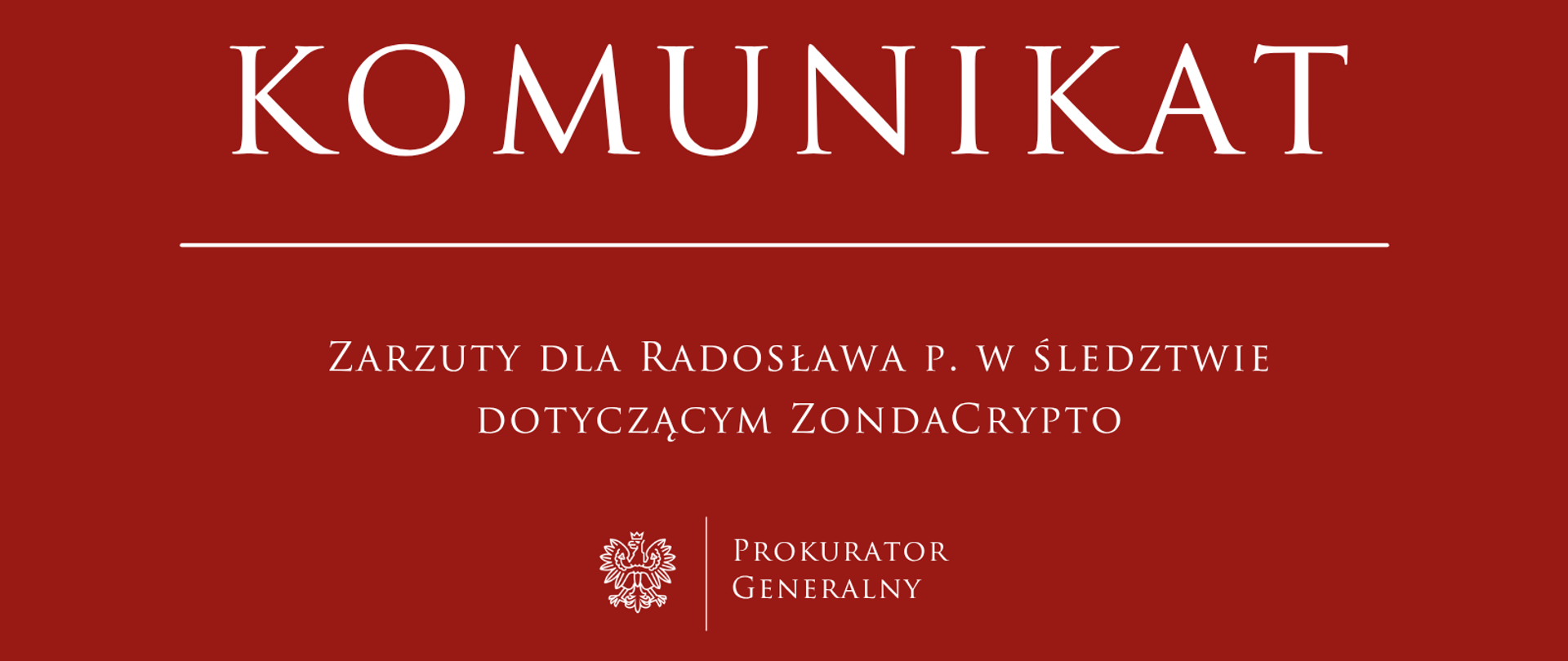 Zarzuty dla Radosława P. w śledztwie dotyczącym ZondaCrypto