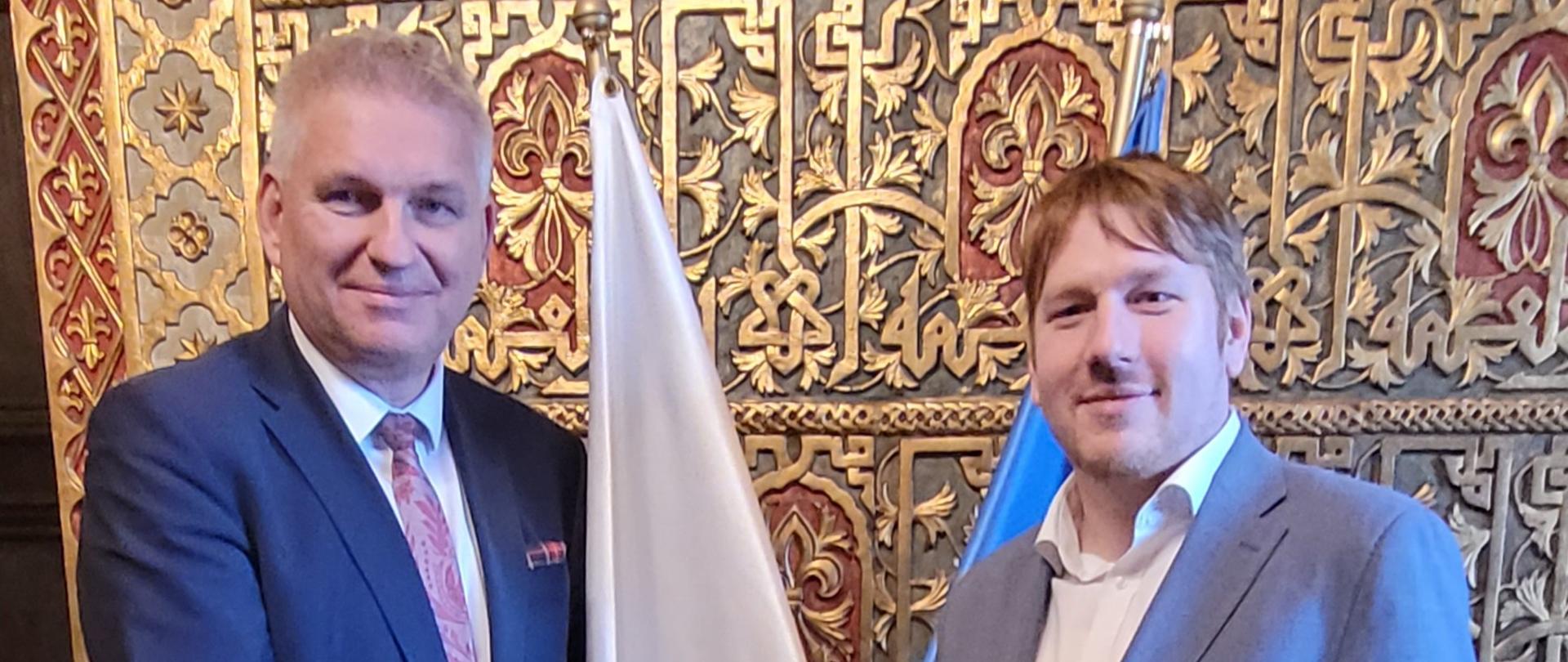 wiceminister Wojciech Konieczny i wiceminister Czech Josef Pavlovic