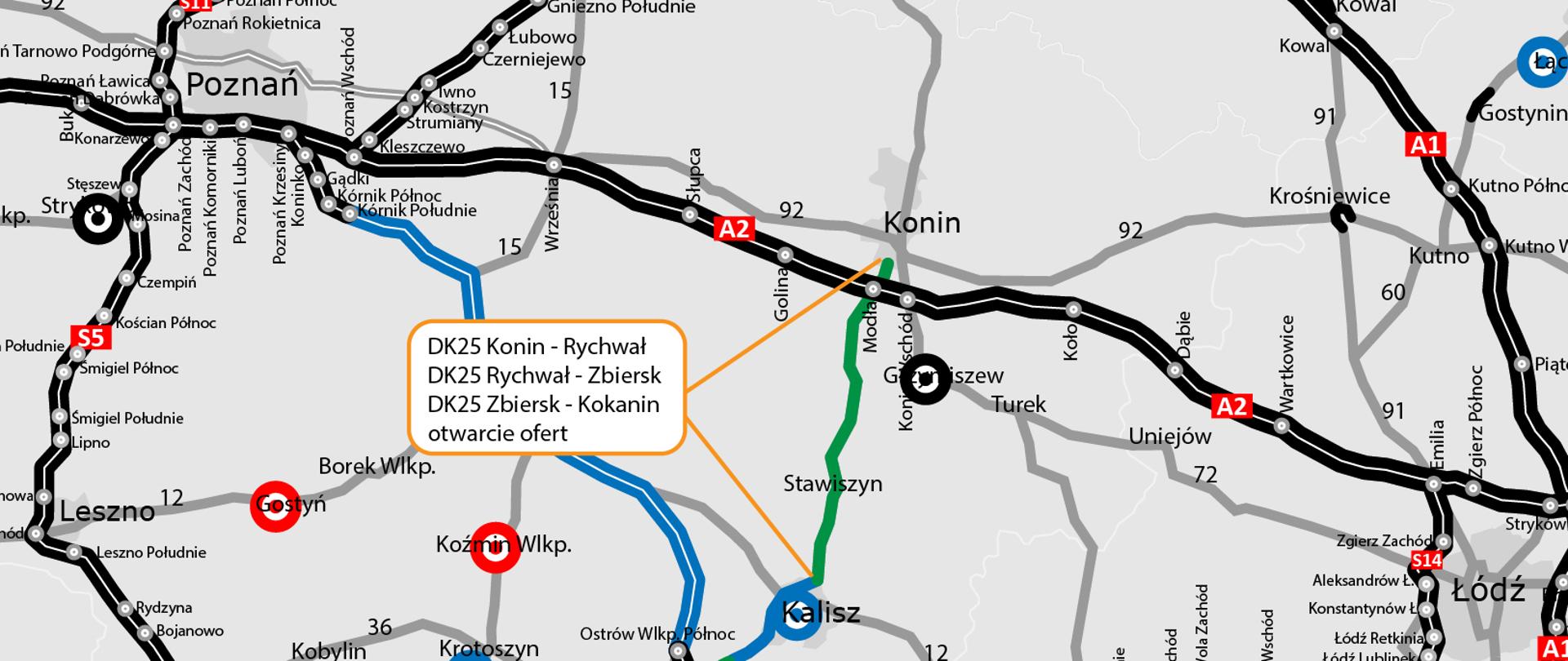 DK 25 Konin Kokanin mapka