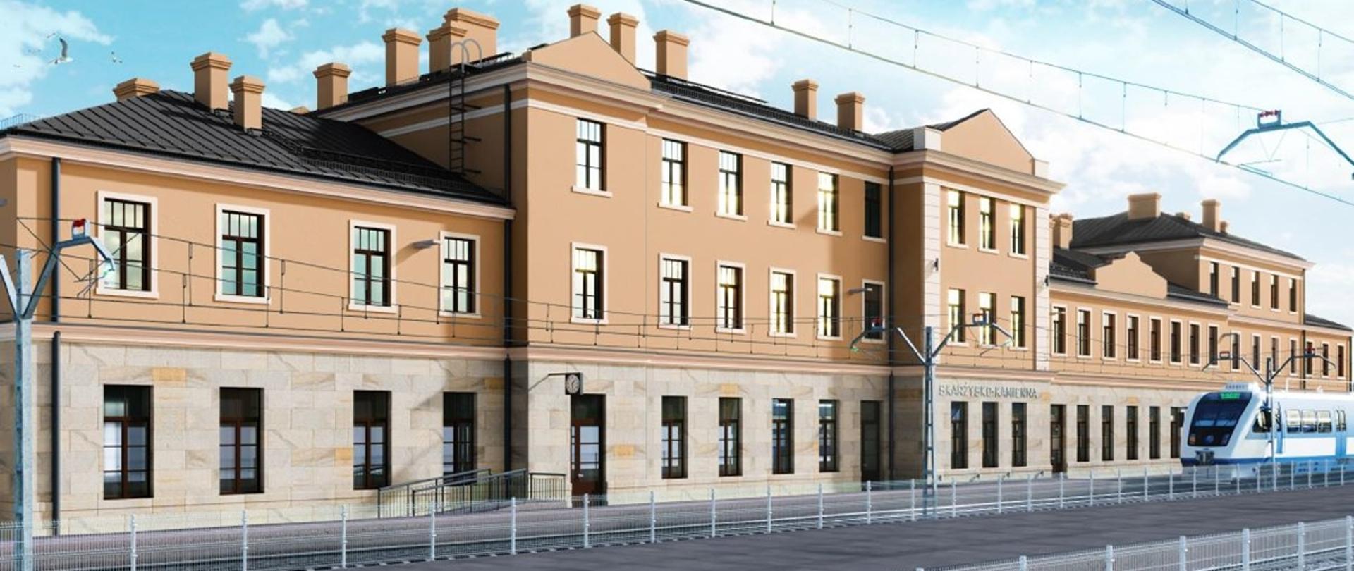 Wizualizacja dworca w Skarżysku-Kamiennej 