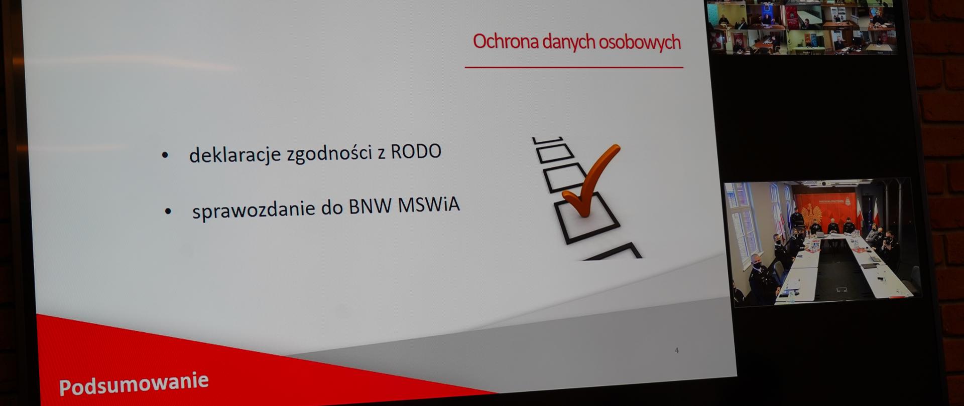 Slajd z power pointa o nazwie ochrona danych osobowych