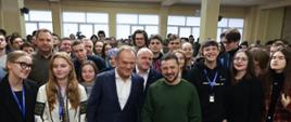 Premier Donald Tusk i Prezydent Ukrainy Wołodymyr Zełenski podczas spotkania w Ukrainie w Kijowie.,