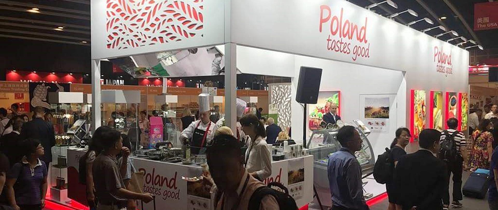 Stoisko polskie na targach w Hongkongu