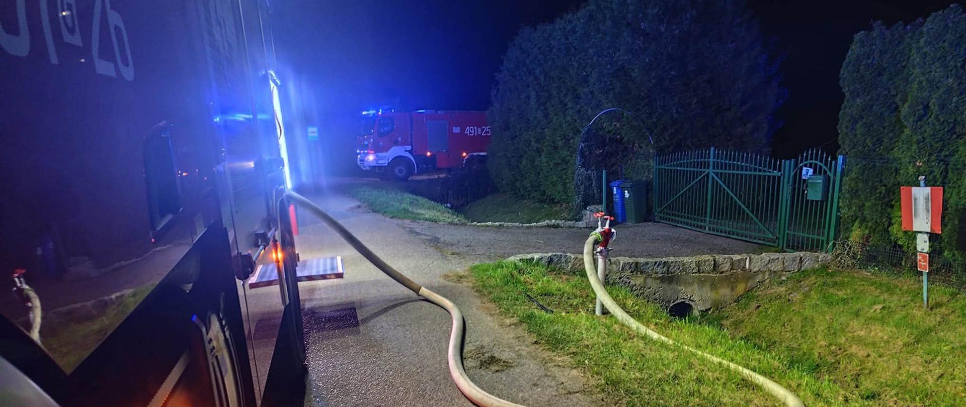 Pożar budynku gospodarczego
