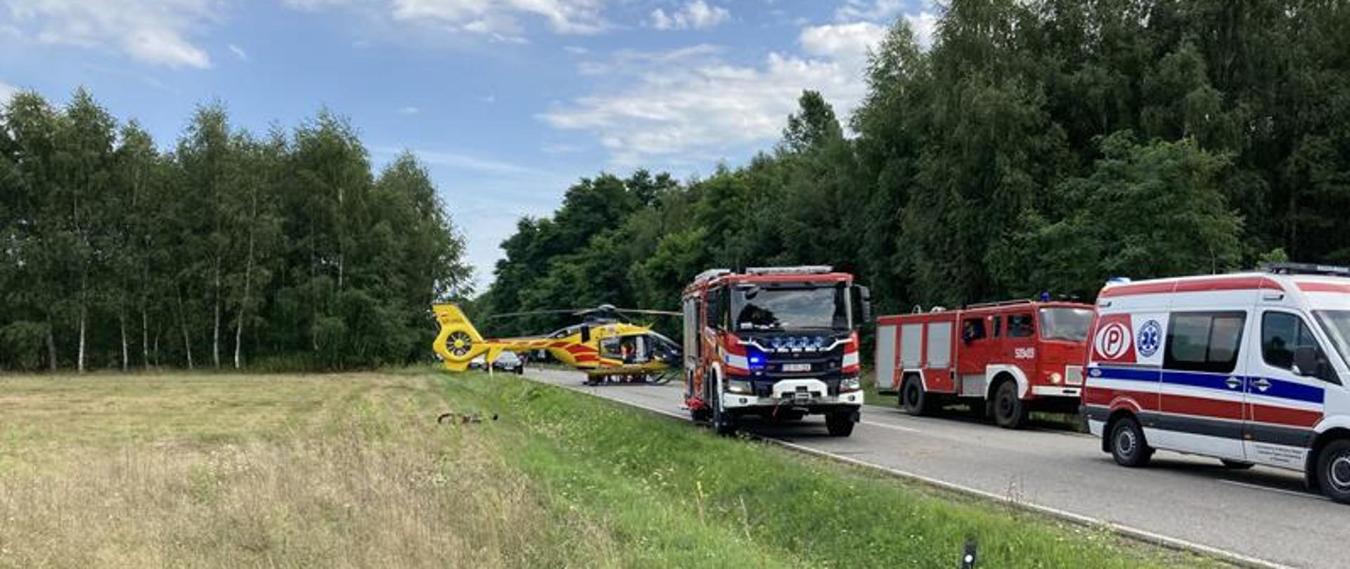  Działania ratownicze podczas wypadku na DW-765