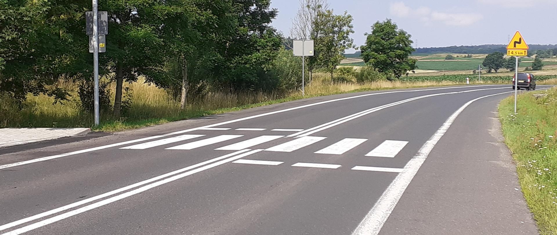 DK30 Pisarzowice - doświetlenie przejść dla pieszych - zdjęcie przed rozpoczęciem prac