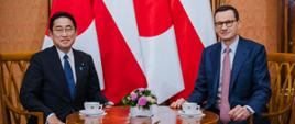 Spotkanie premierów Polski i Japonii.