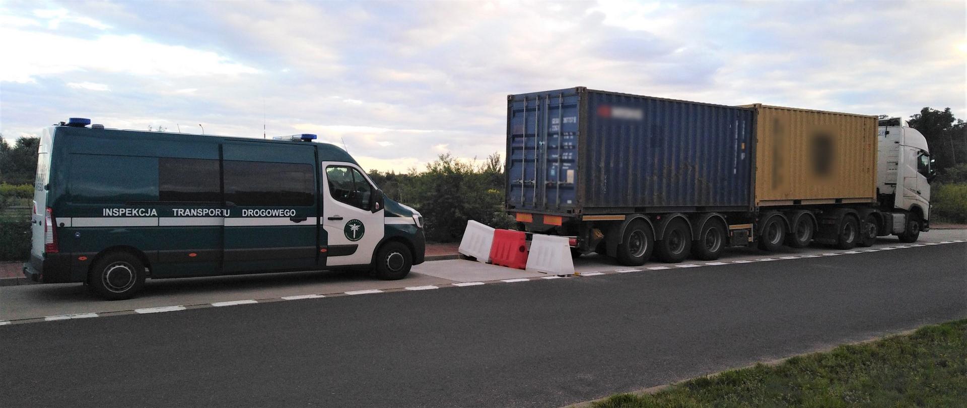 O ponad cztery tony za duża była masa zespołu pojazdów i prawie o tyle samo przekroczony był nacisk osi na drogę