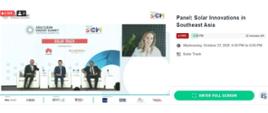 Asia Clean Enegry Summit - Panel z udziałem Olgi Malinkiewicz, Sauletech