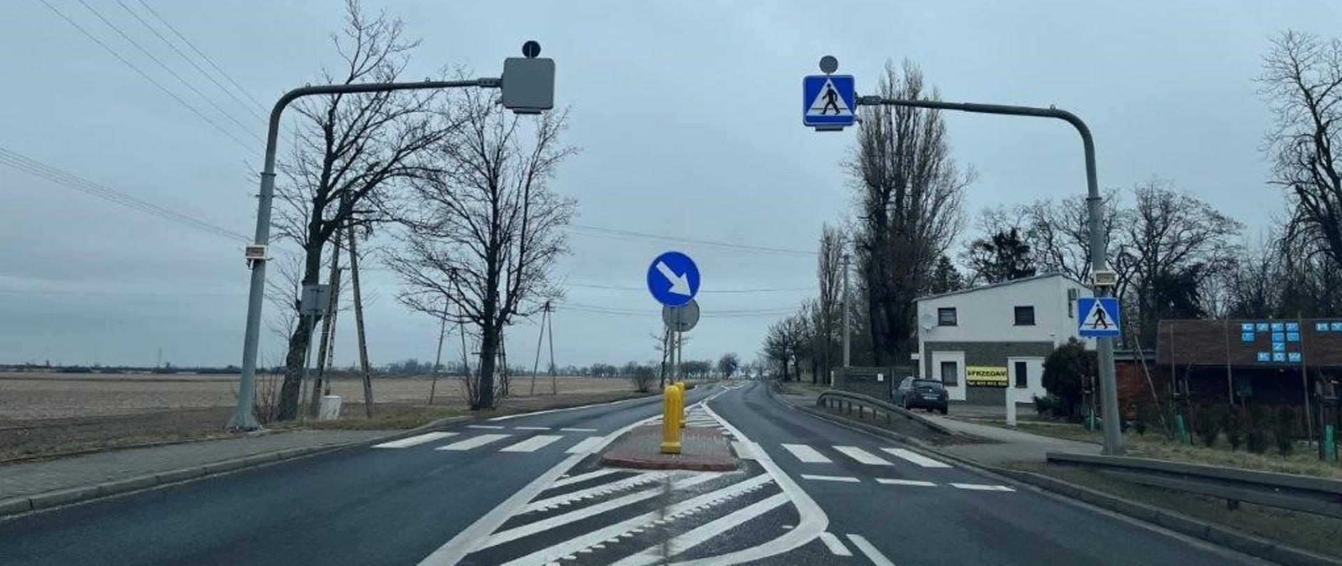 DK15 Gulczewo doświetlenie przejść dla pieszych