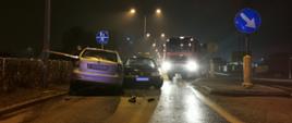 Wypadek dwóch samochodów osobowych