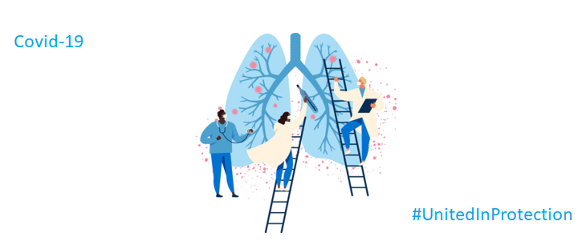 Infografika przedstawia ludzie, którzy przyglądają się objawom jakie towarzyszą COVID-19