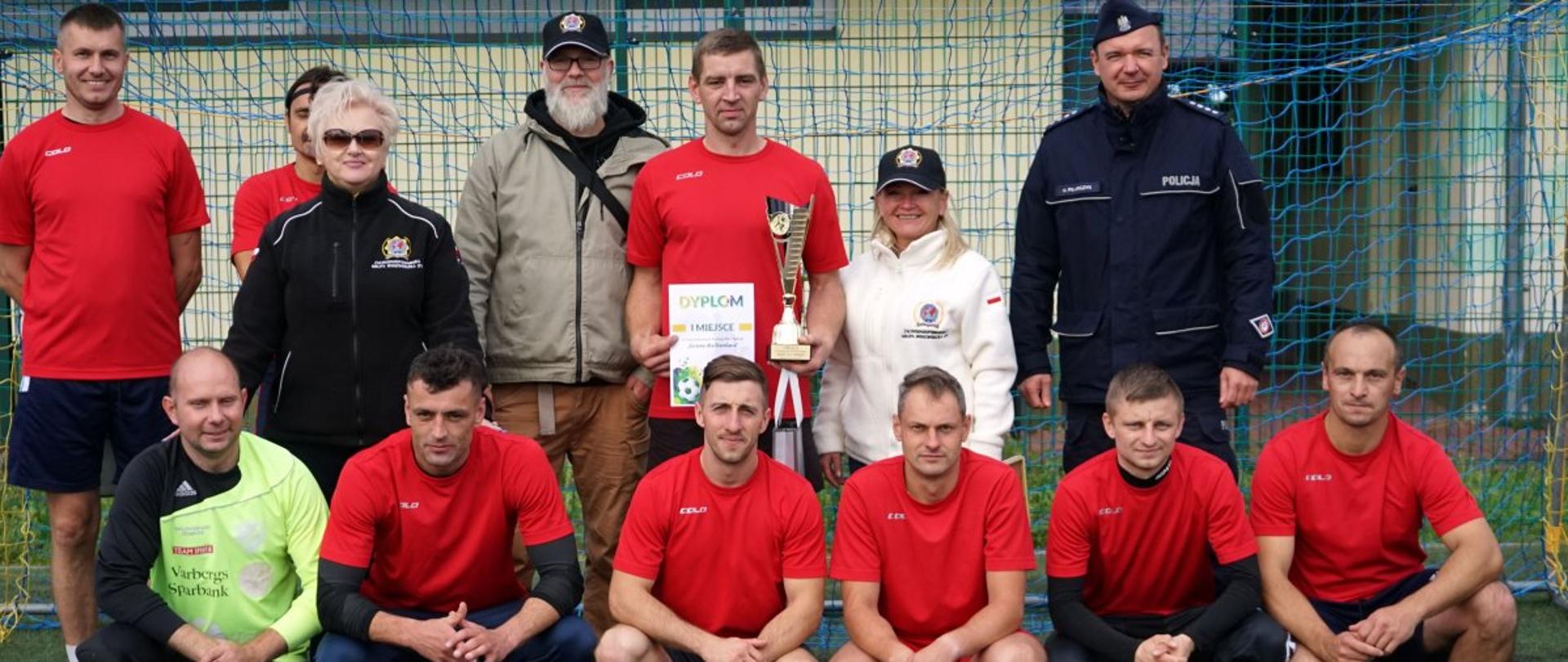 Turniej piłkarski Koszalin. Drużyna KM PSP Koszalin