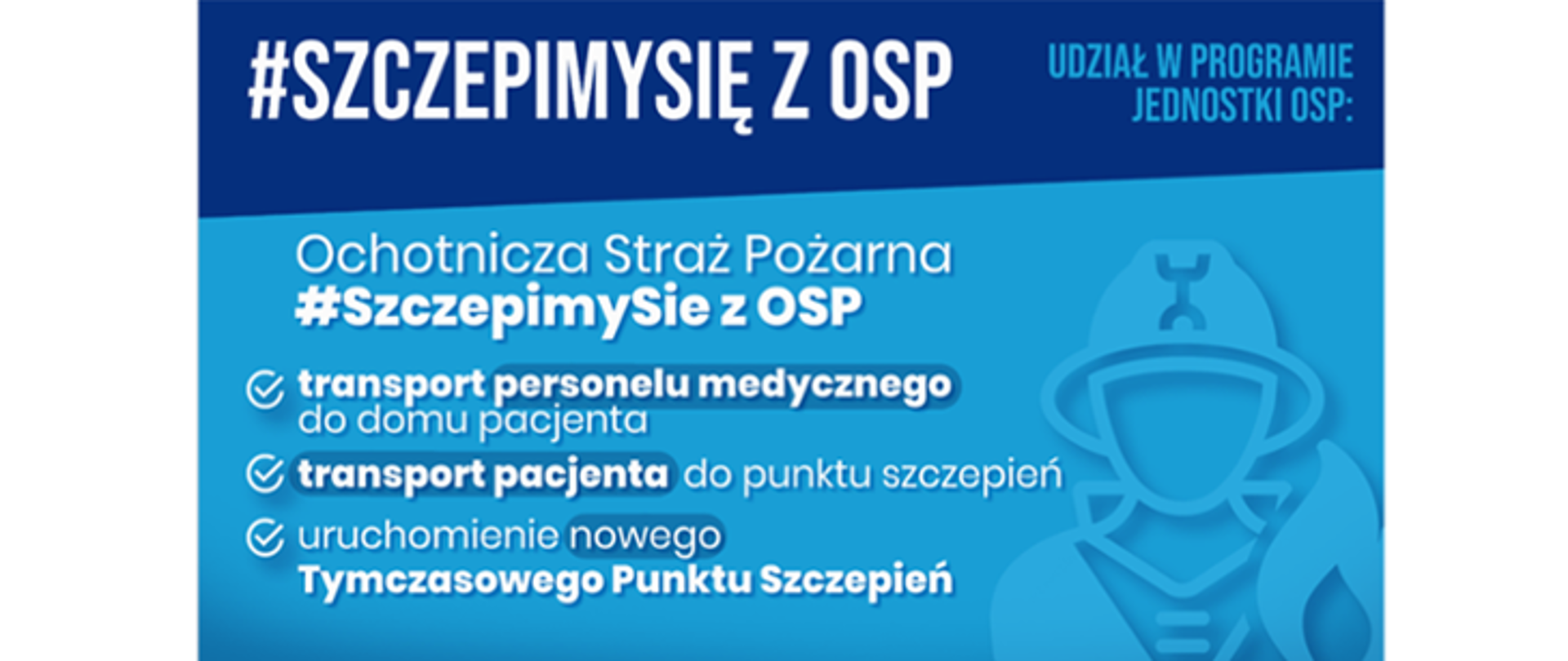 Ulotka reklamowa szczepimy się z OSP