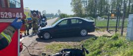 Wypadek samochodu osobowego z motocyklistą w miejscowości Zawady oraz pożar budynku mieszkalnego jednorodzinnego w miejscowości Owczegłowy
