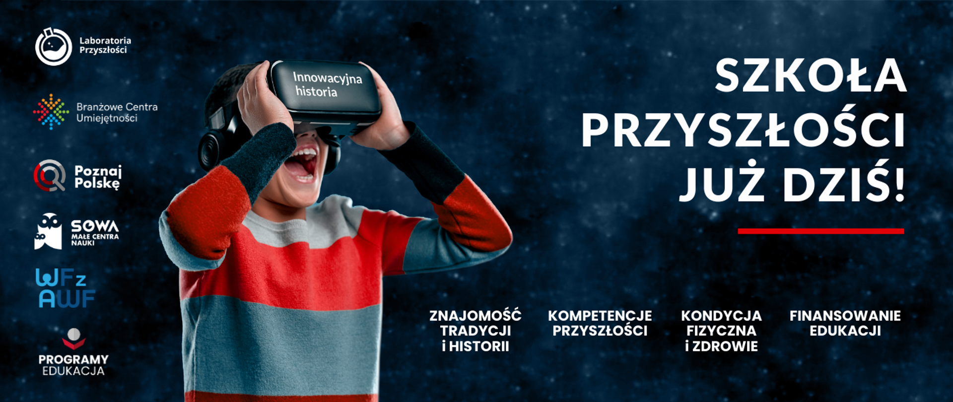 Grafika z hasłem: Szkoła przyszłości – już dziś!