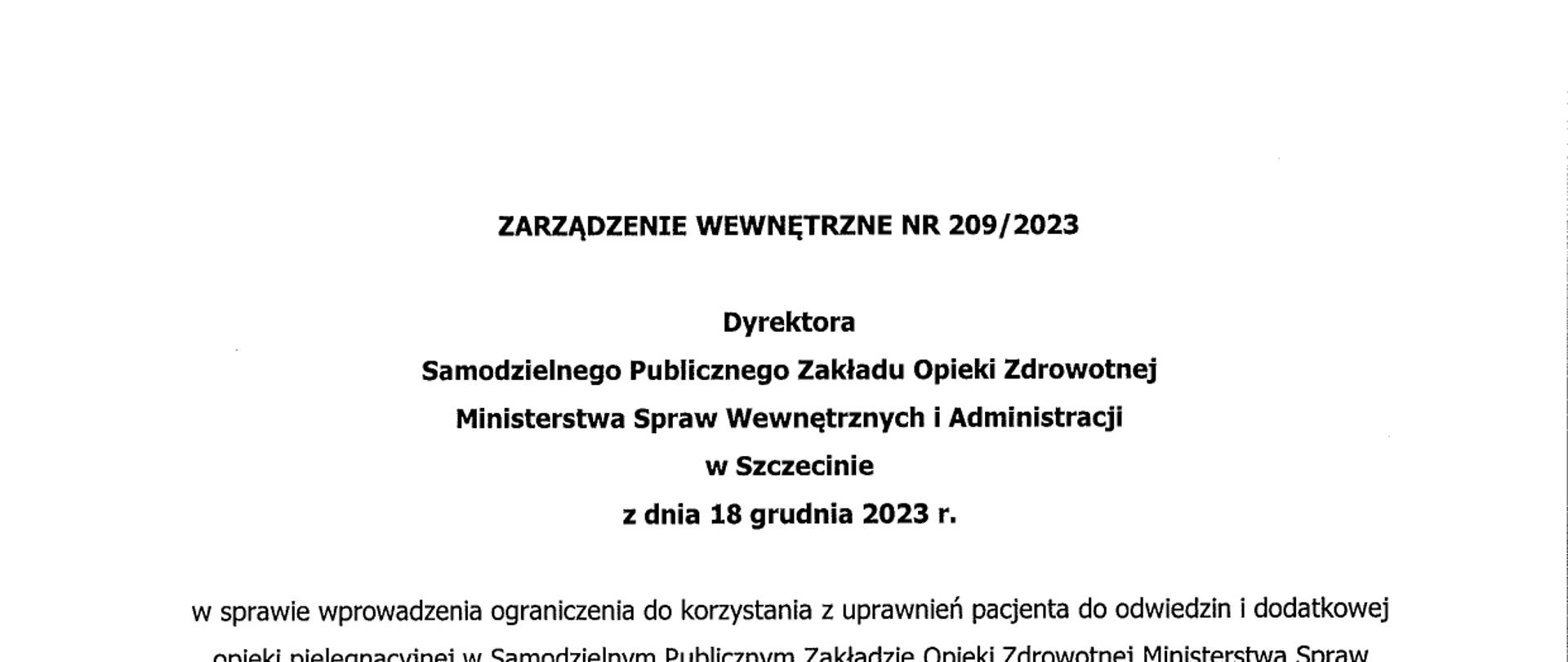 zarzadzenie