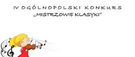„Dyplom z IV Ogólnopolskiego Konkursu Mistrzowie Klasyki. Na białym tle znajduje się ilustracja dziewczynki w czerwonej sukience grającej na skrzypcach, obok nutowy motyw. Tekst informuje o przyznaniu nagrody za wyróżniające przygotowanie laureata dla Karoliny Skrzypczyńskiej. Pod spodem podpisy jurorów: prof. dr hab. Mariusz Derewecki, dr hab. prof. AM Karina Gidaszewska, prof. dr hab. Krzysztof Sowiński. Miejsce i data: Poznań, 17–19 października 2025.”