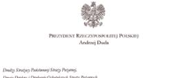 Zdjęcie przedstawia życzenia Prezydenta RP dla PSP i OSP