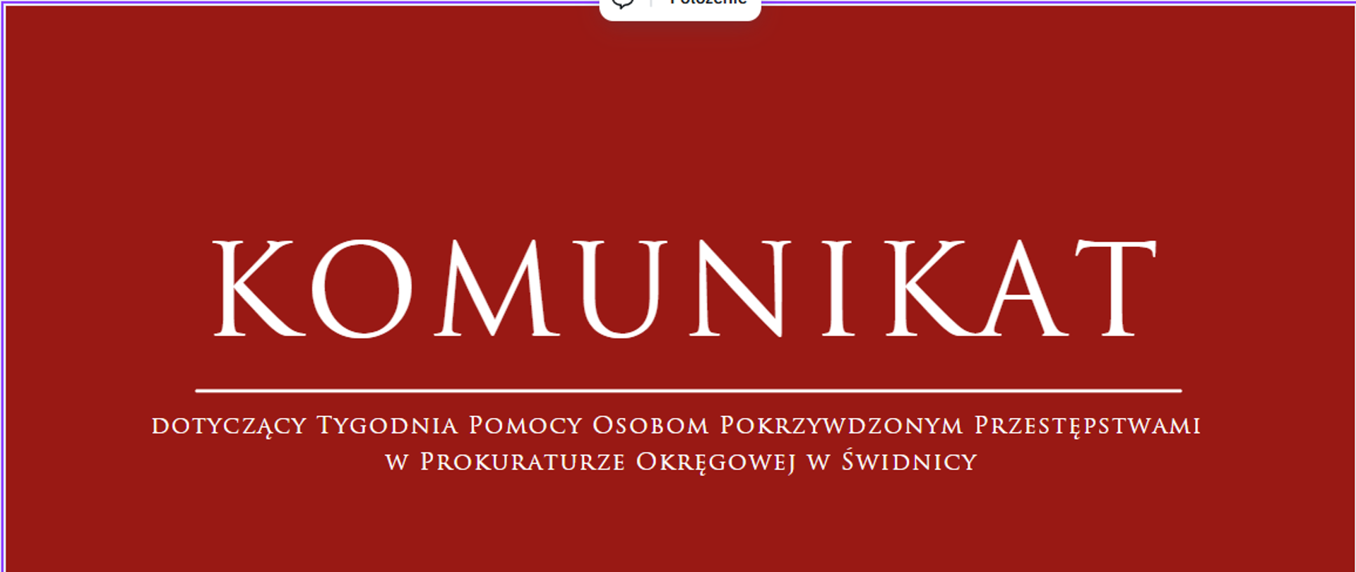 Tydzień pomocy osobom pokrzywdzonym w Prokuraturze Okręgowej w Świdnicy