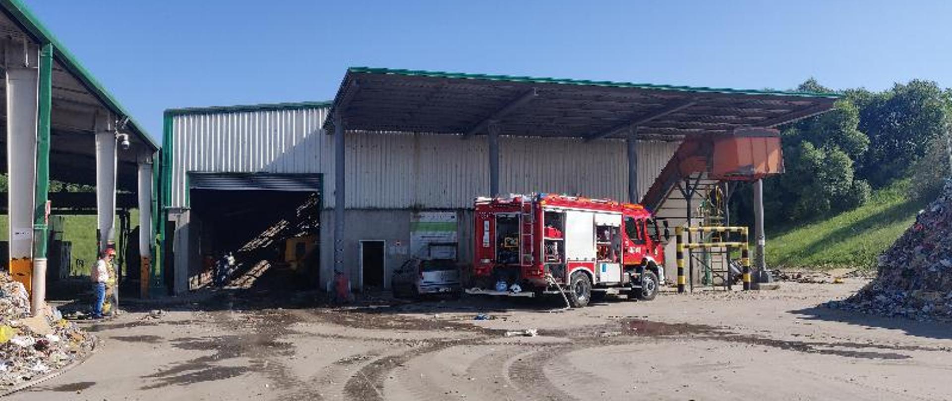 Pożar magazynu paliw alternatywnych - Domaszkowice.