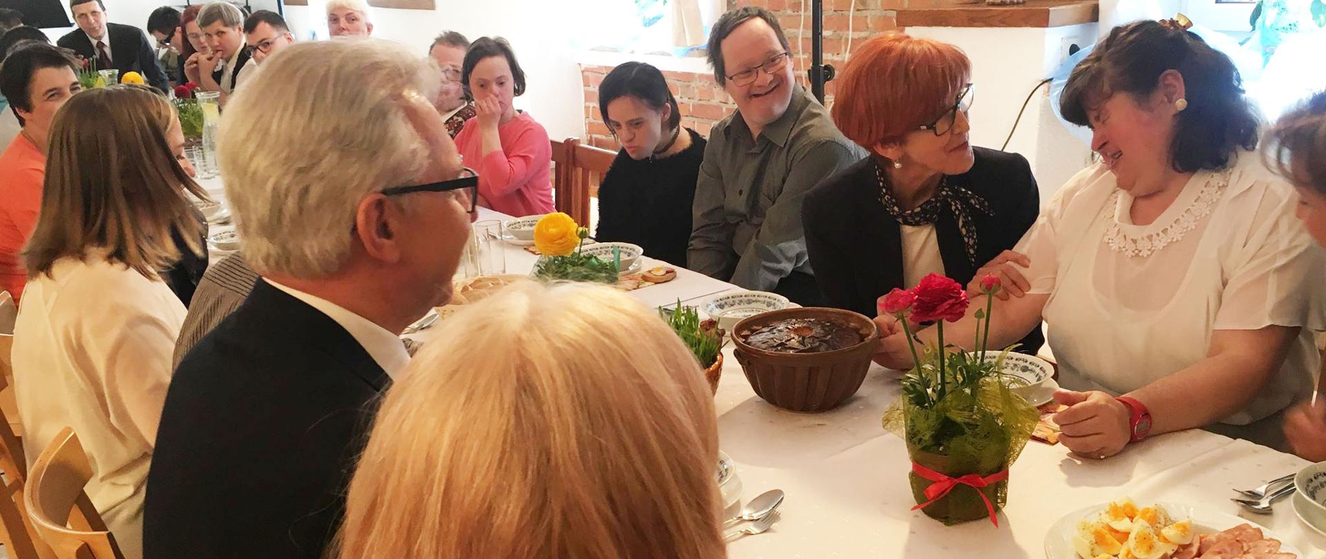 Spotkanie wielkanocne w WTZ w Warszawie.