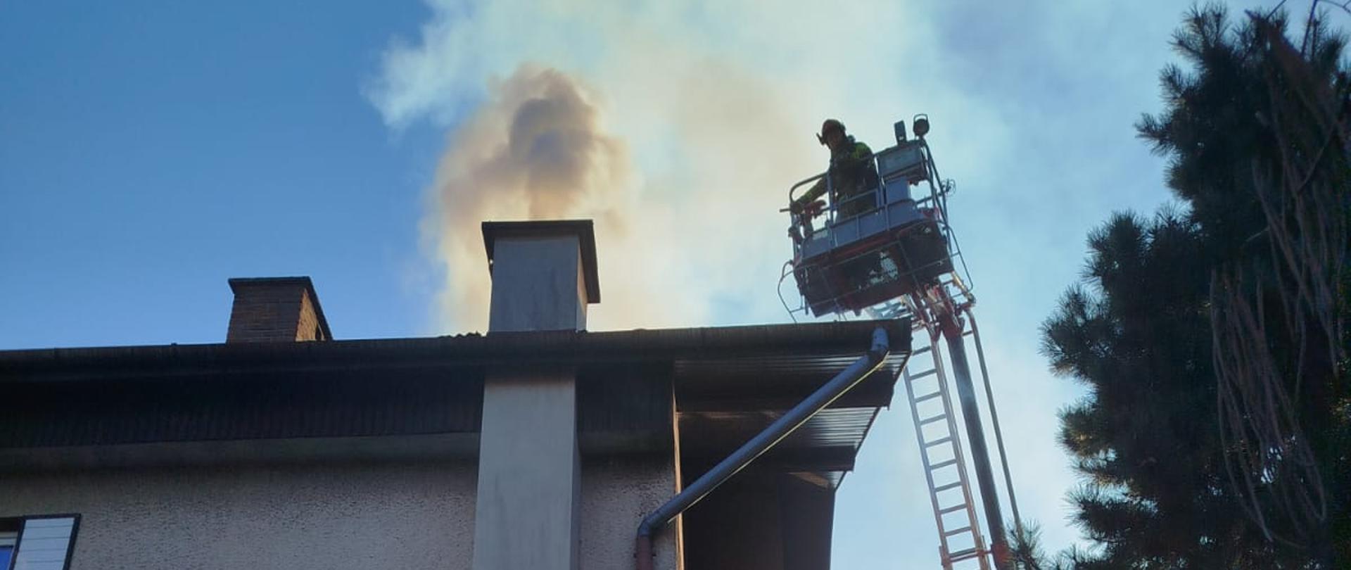 Pożar sadzy w przewodzie kominowym