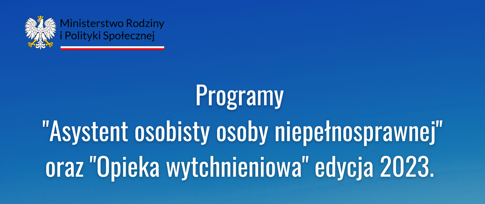 Niebieskie tło z napisem oraz logotypem