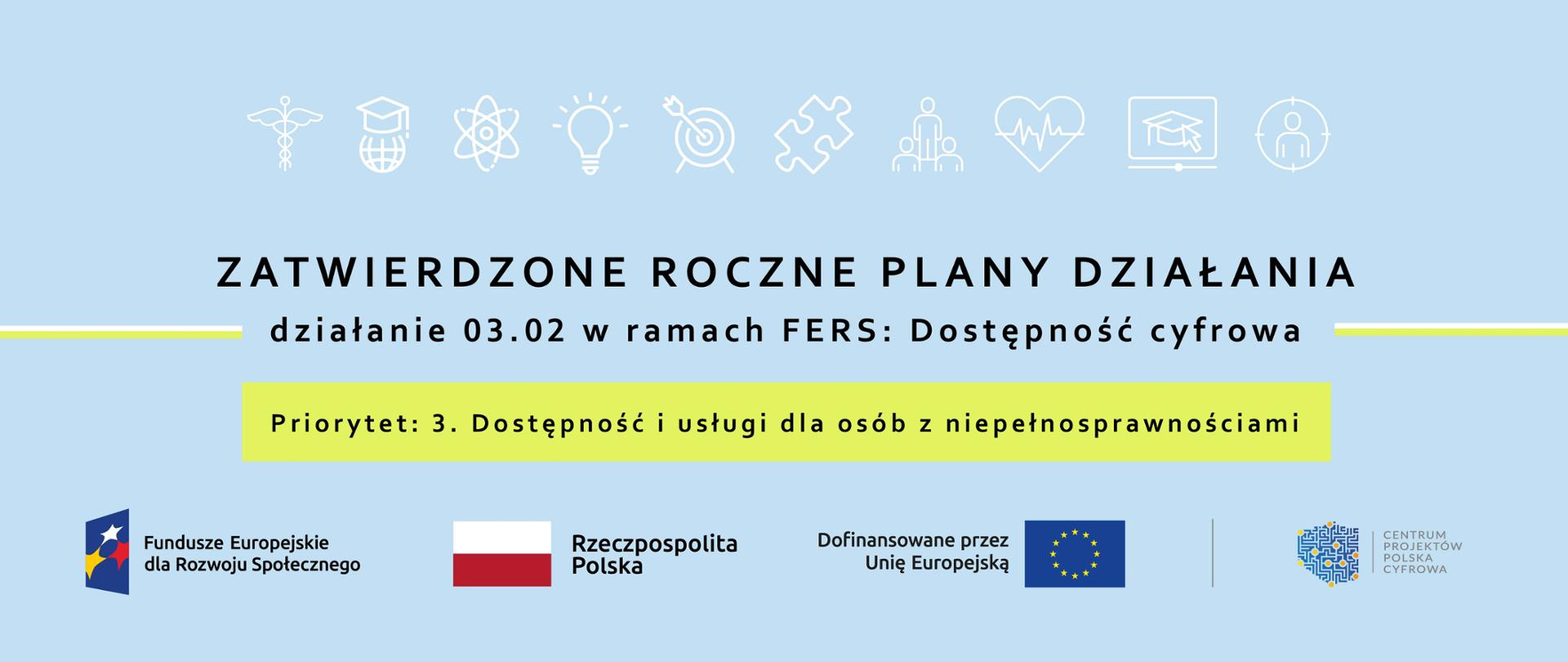 Zatwierdzone Roczne Plany Działania w działaniu 03.02 w ramach FERS