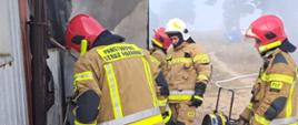 Pożar obiektu kontenerowego - działania ratownicze