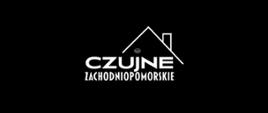 Biały napis "czujne zachodniopomorskie" na czarnym tle.