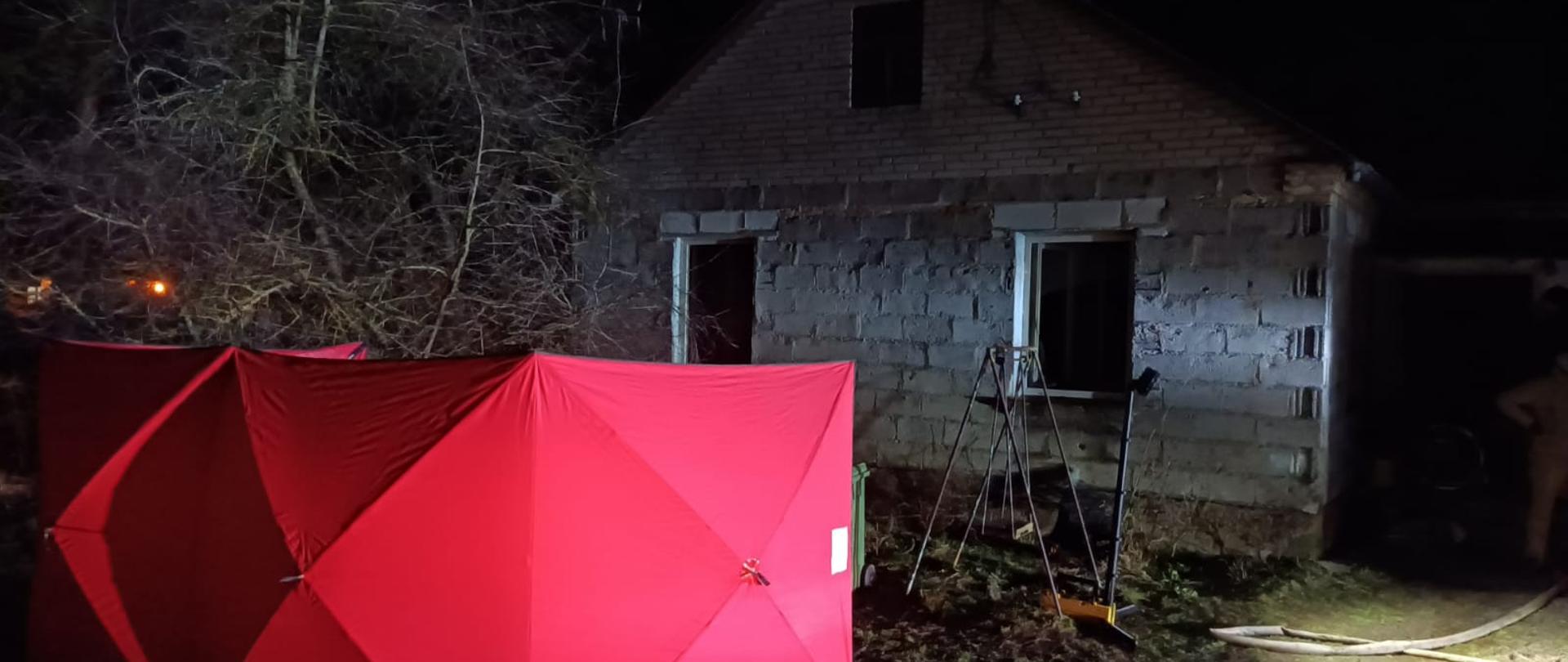 Krugło - pożar budynku mieszkalnego