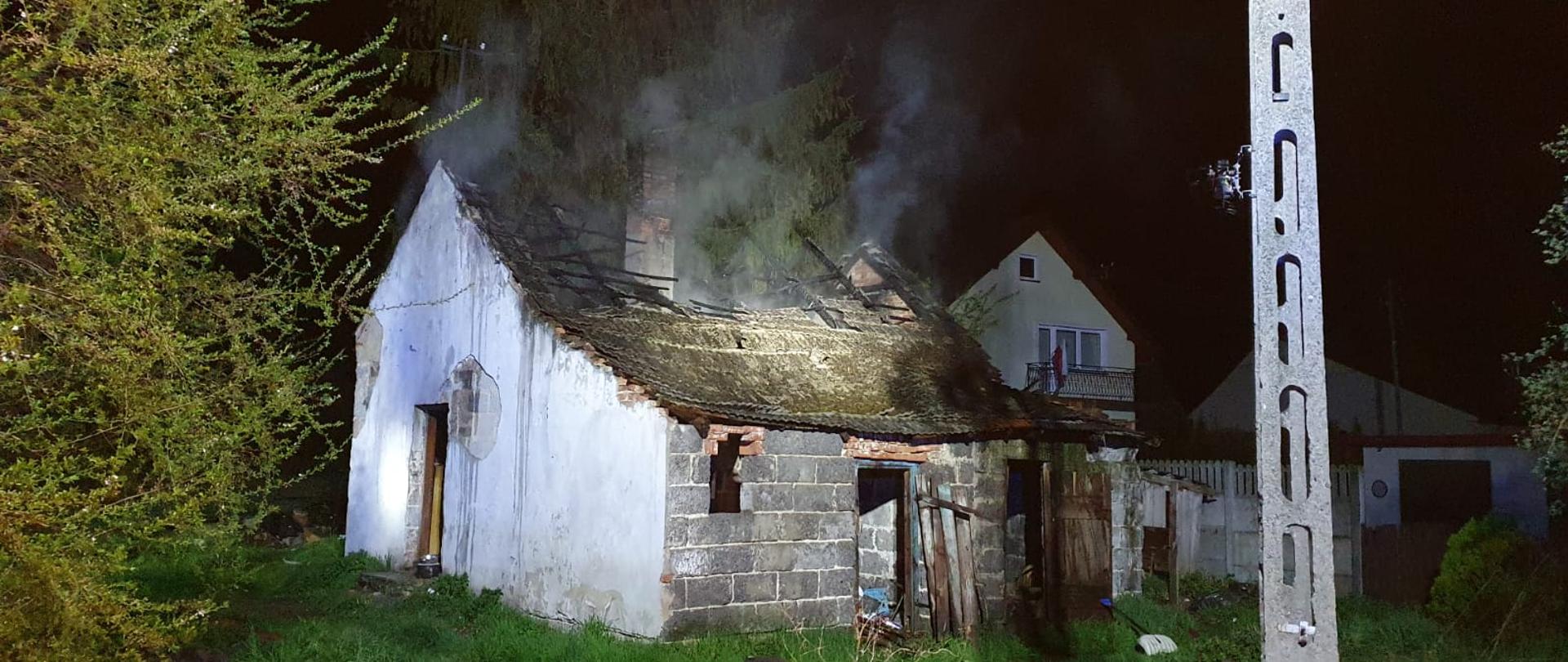 Pożar budynku mieszkalnego