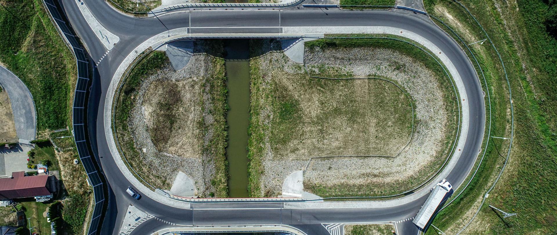 DK75 łącznik Brzeski, odcinek startowy przyszłej sądeczanki, widok z drona