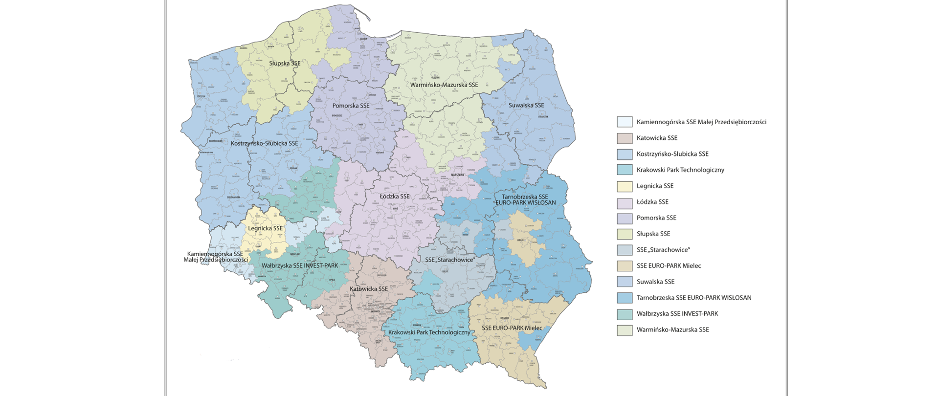 Polska Strefa Inwestycji - mapa