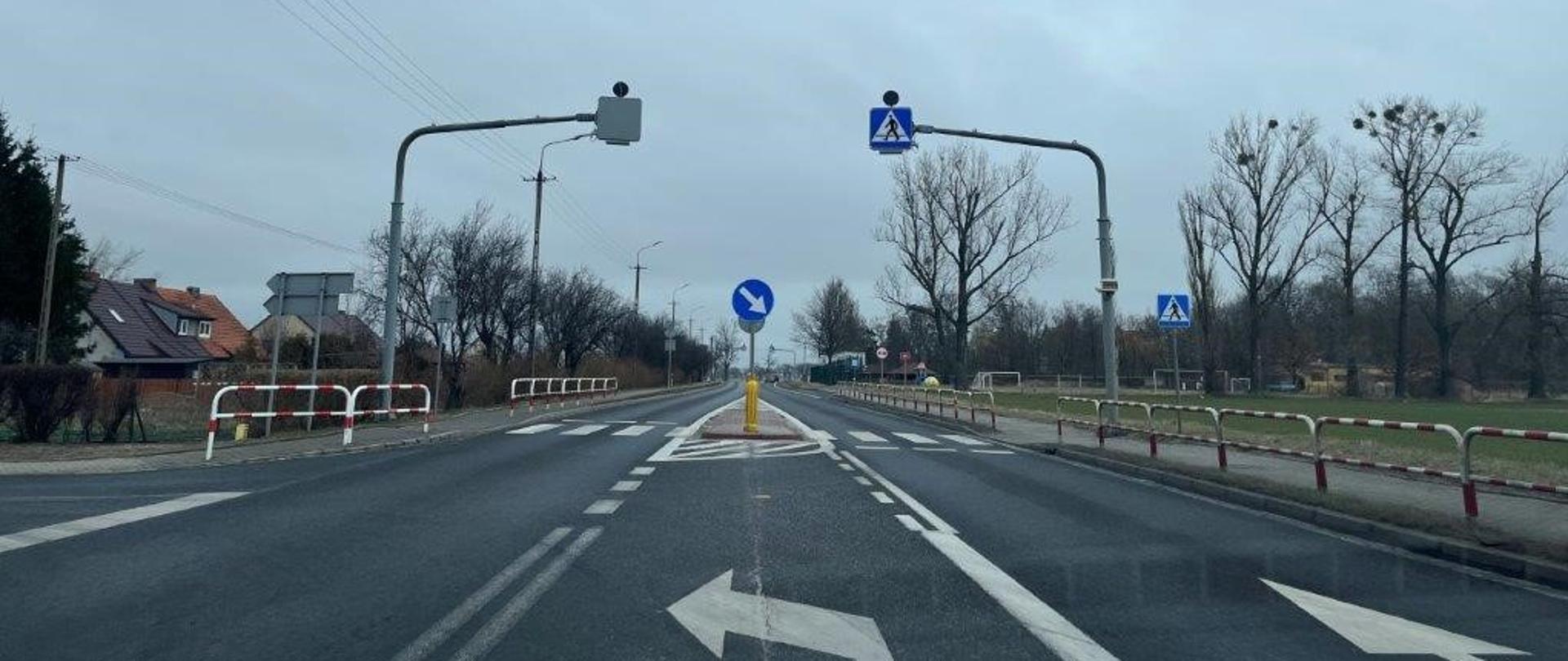 DK15 Gulczewo doświetlenie przejść dla pieszych