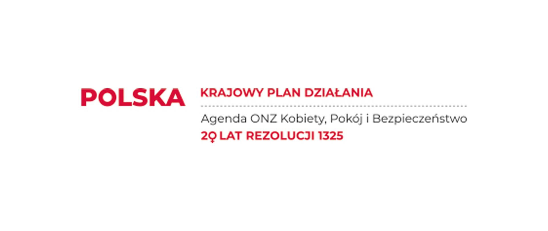 Logo: Krajowy Plan Działania. Agenda ONZ Kobiety, Pokój i Bezpieczeństwo